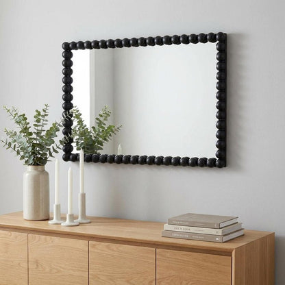 36" Black Iron Framed Accent Mirror HomeRoots