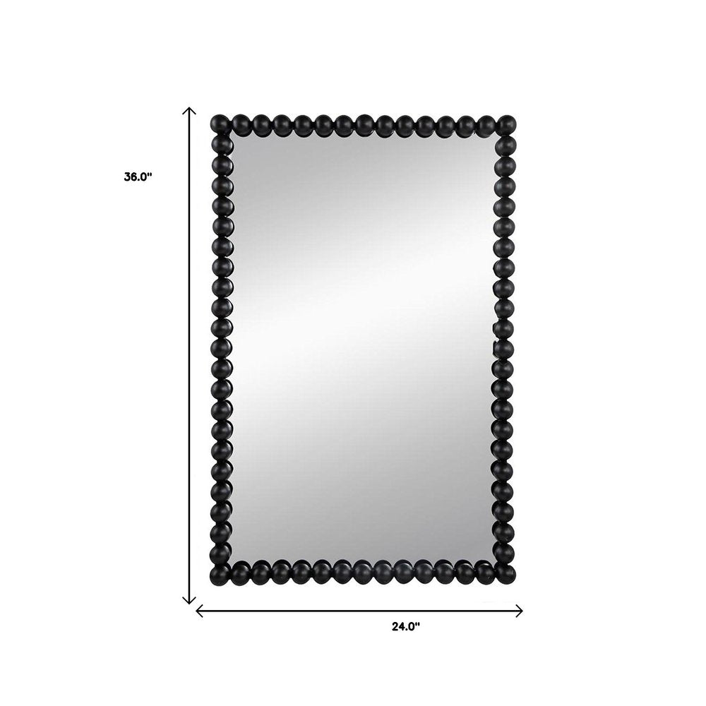 36" Black Iron Framed Accent Mirror HomeRoots