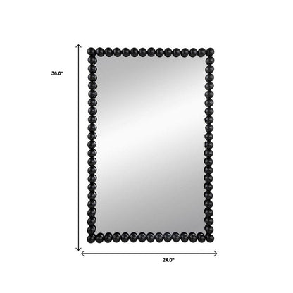 36" Black Iron Framed Accent Mirror HomeRoots