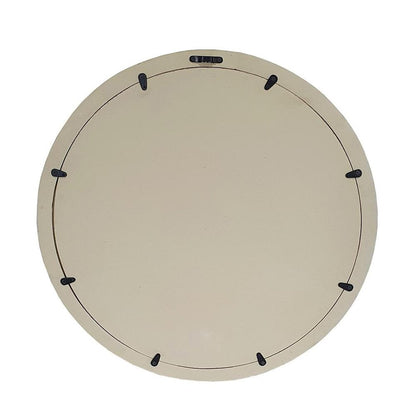 20" Cream Round Wood Framed Accent Mirror HomeRoots