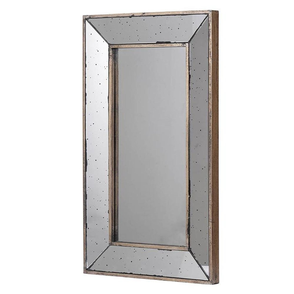 24" Silver Framed Antiqued Accent Mirror HomeRoots