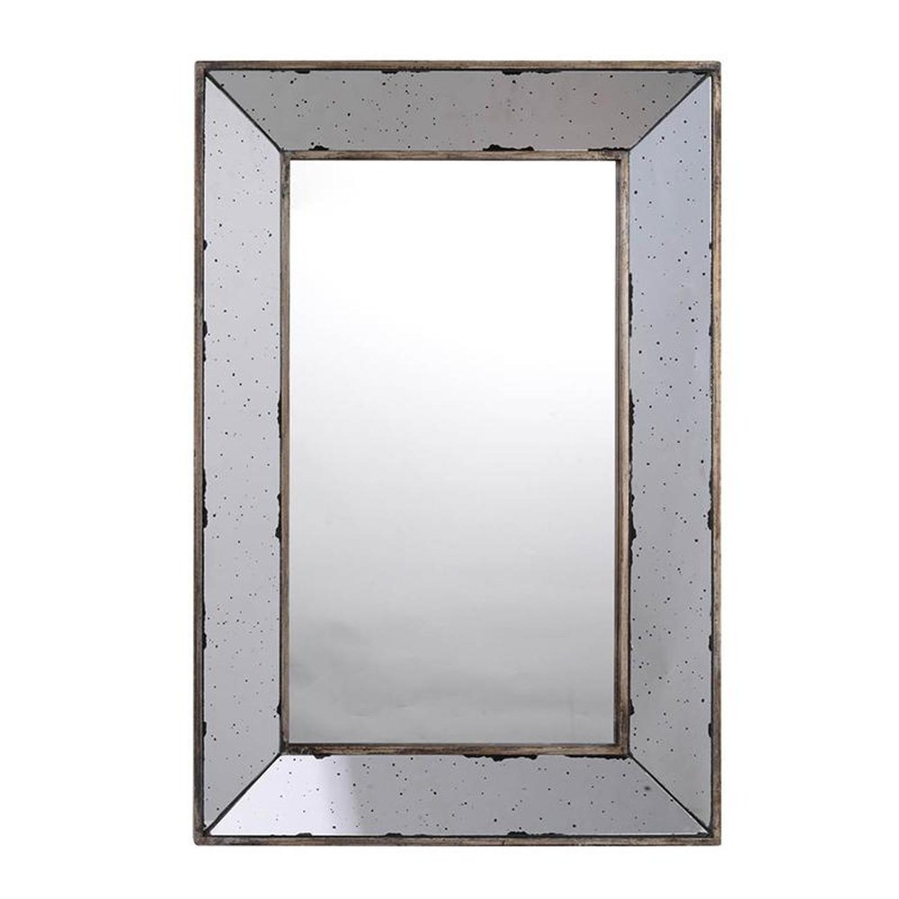 20" Silver Framed Antiqued Accent Mirror HomeRoots
