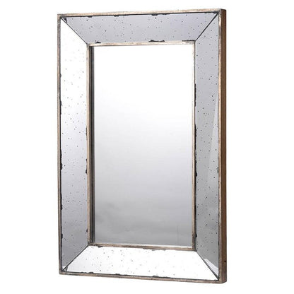 20" Silver Framed Antiqued Accent Mirror HomeRoots