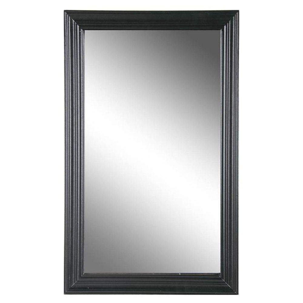 26" Black Beveled Lines Framed Accent Mirror HomeRoots