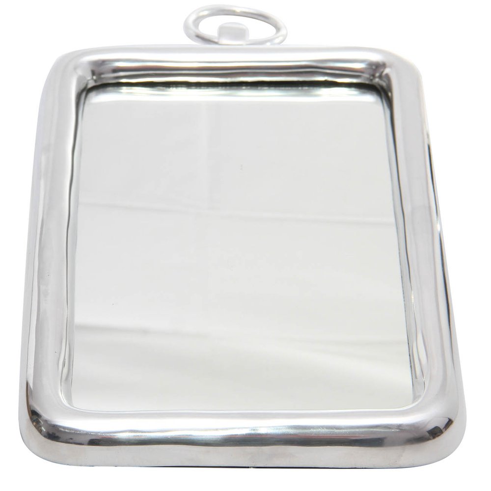 18" Silver Aluminum Framed Accent Mirror HomeRoots