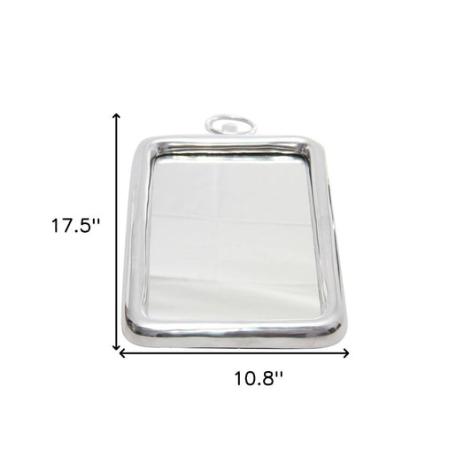 18" Silver Aluminum Framed Accent Mirror HomeRoots