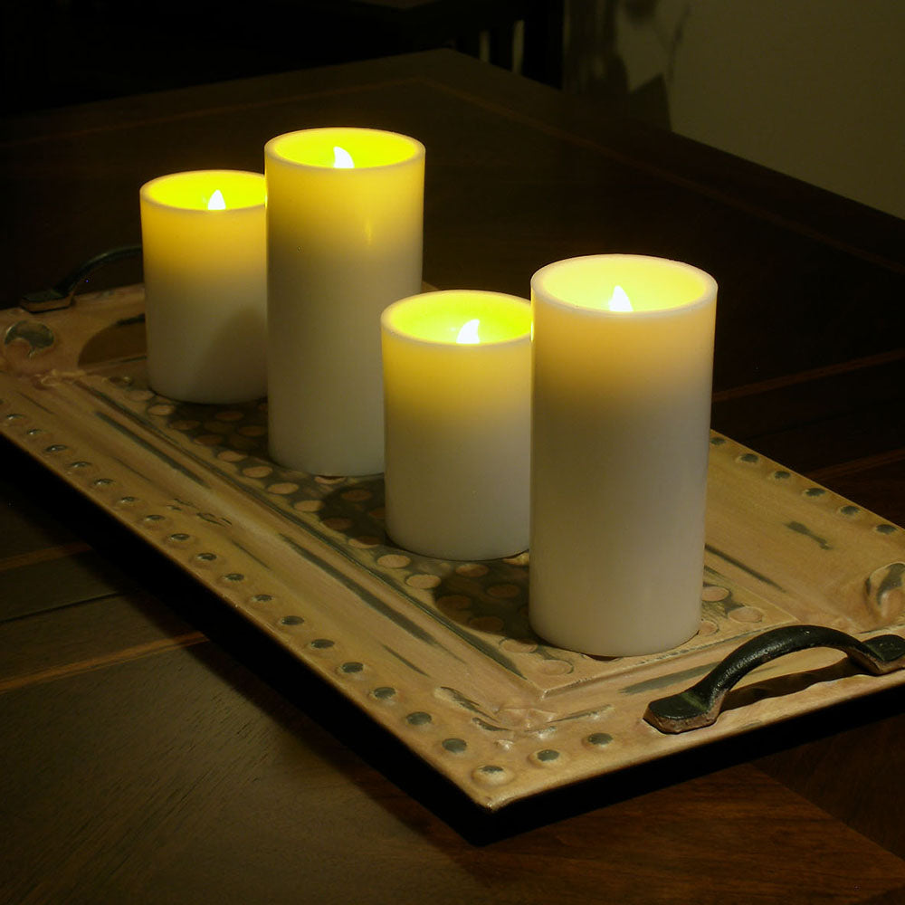 4" Ivory Flameless Pillar Candle