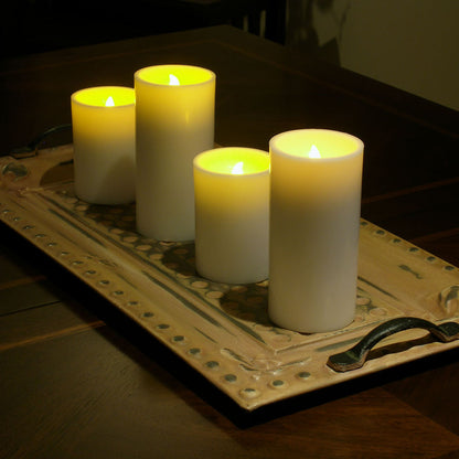 4" Ivory Flameless Pillar Candle