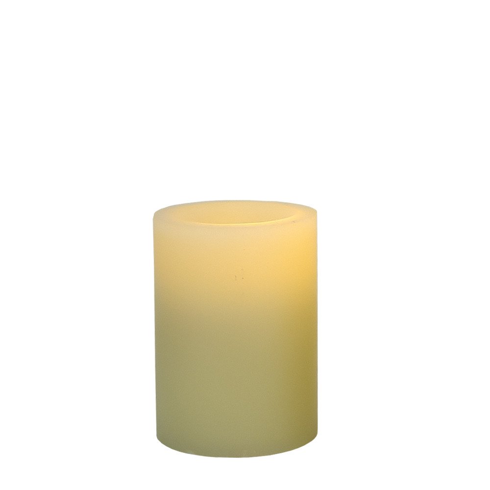 4" Ivory Flameless Pillar Candle HomeRoots