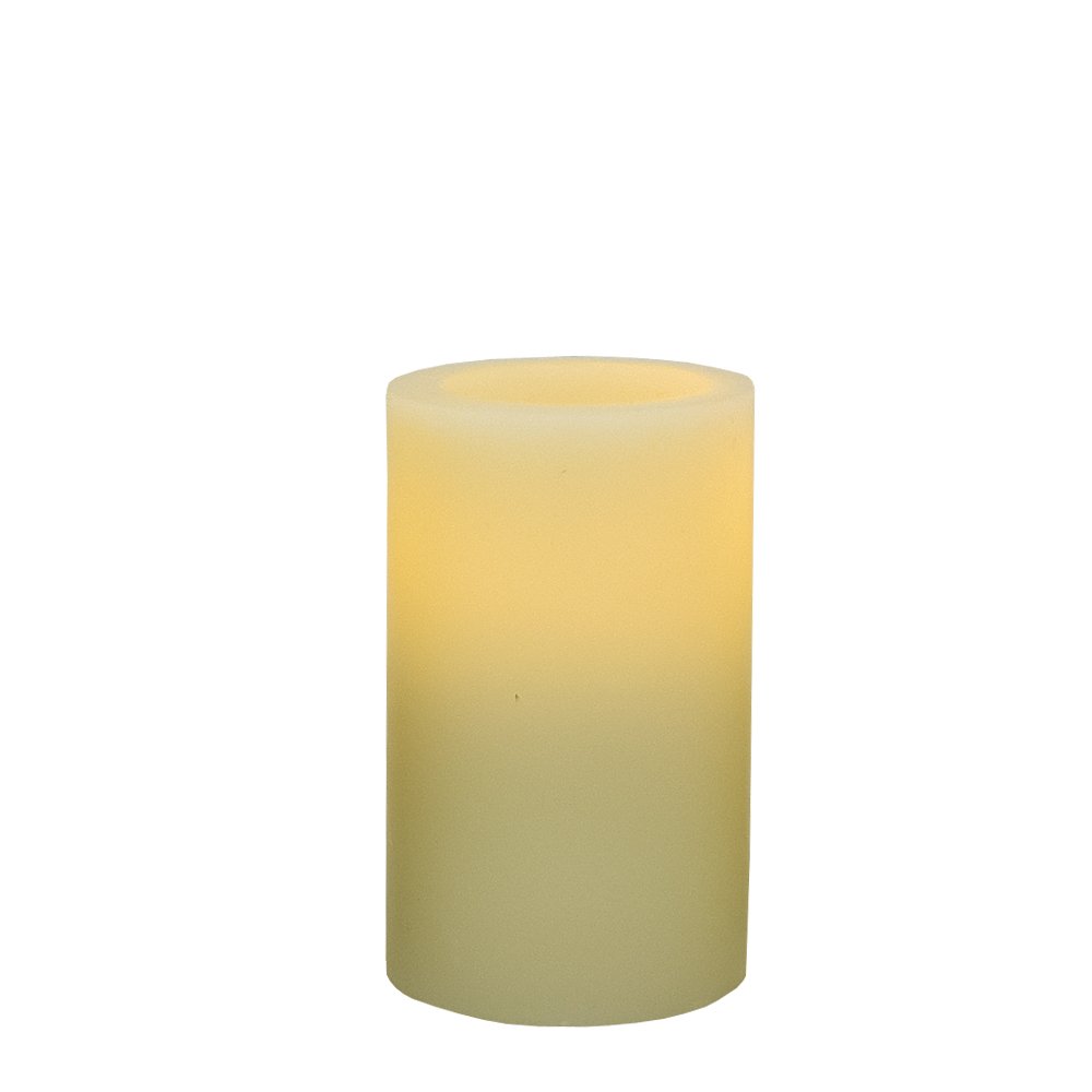 5" Ivory Flameless Pillar Candle HomeRoots