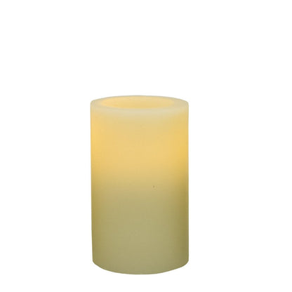 5" Ivory Flameless Pillar Candle HomeRoots