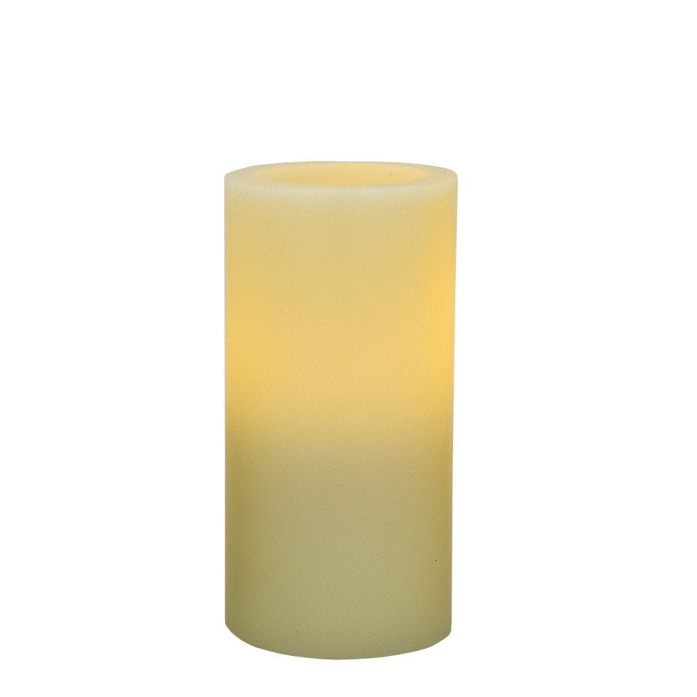 6" Ivory Flameless Pillar Candle HomeRoots