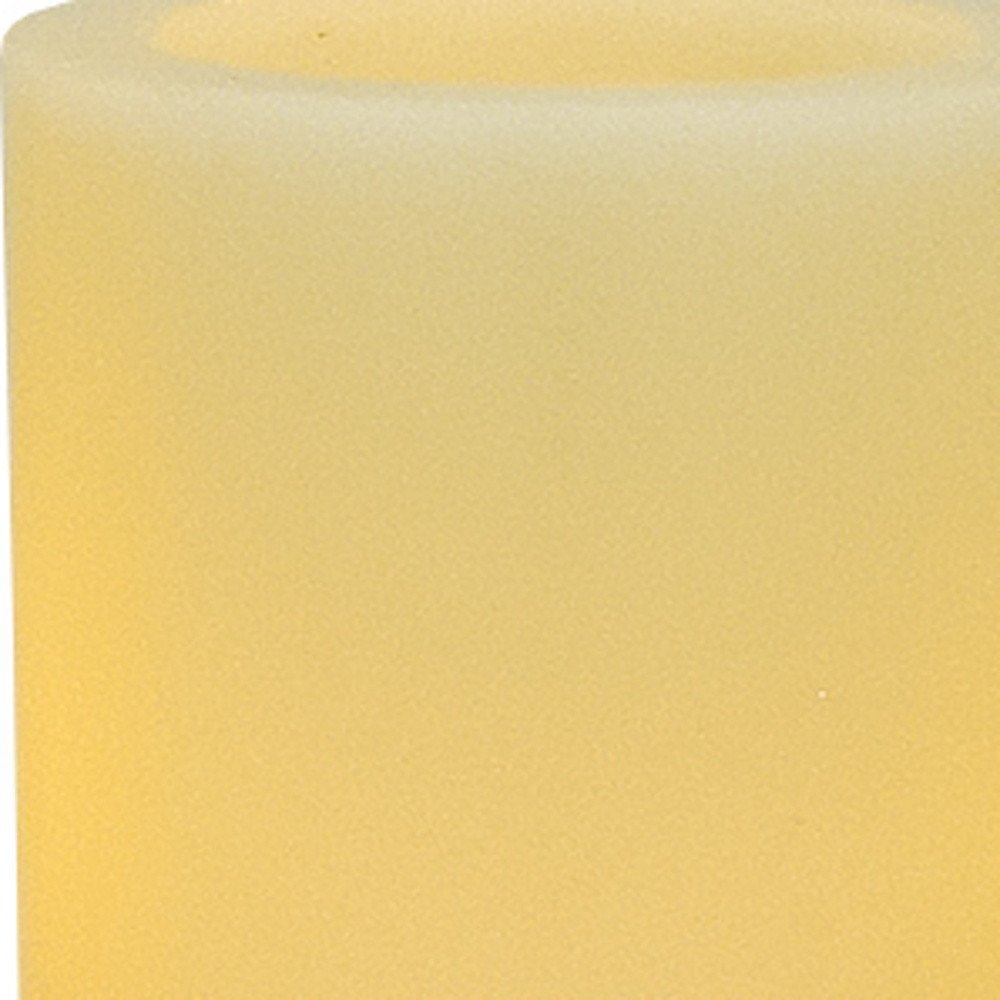 6" Ivory Flameless Pillar Candle HomeRoots