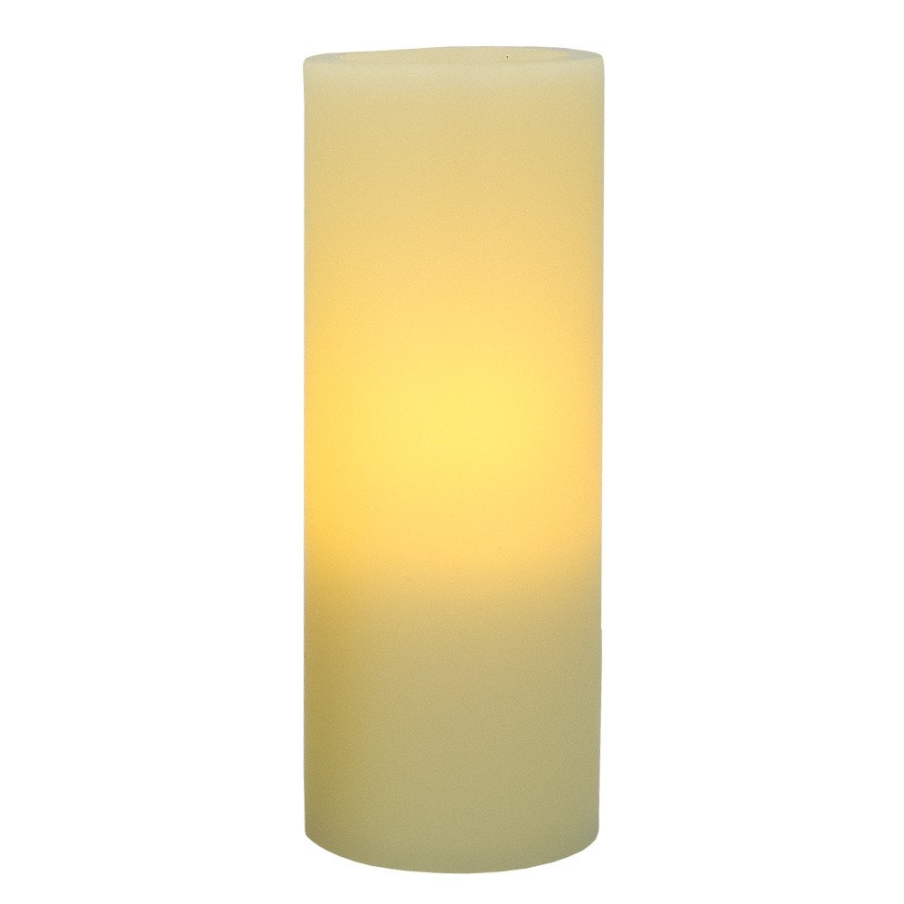 8" Ivory Flameless Pillar Candle HomeRoots