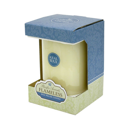 6" Ivory Flameless Pillar Candle HomeRoots