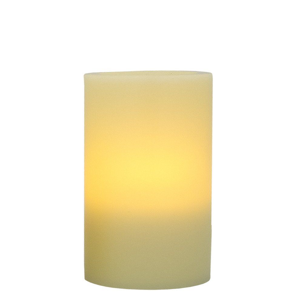 6" Ivory Flameless Pillar Candle HomeRoots