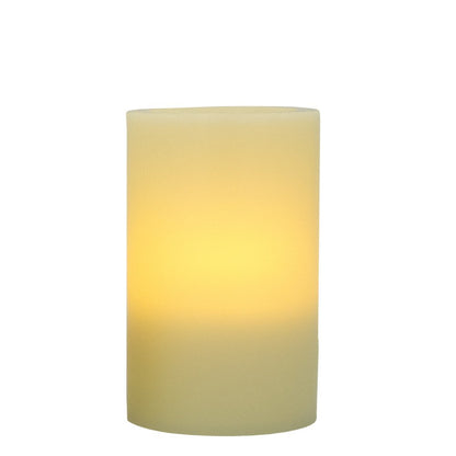 6" Ivory Flameless Pillar Candle HomeRoots