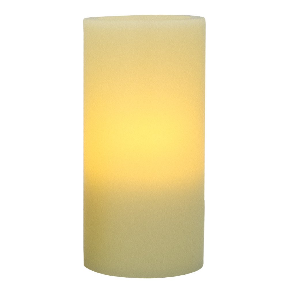 8" Ivory Flameless Pillar Candle HomeRoots