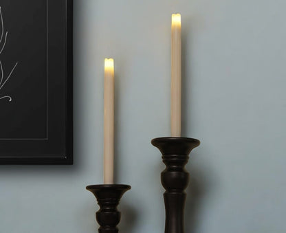 Set of Two Ivory Flameless Taper Candle