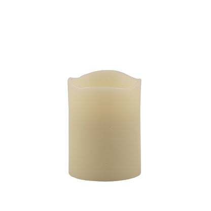4" Ivory Flameless Pillar Candle HomeRoots