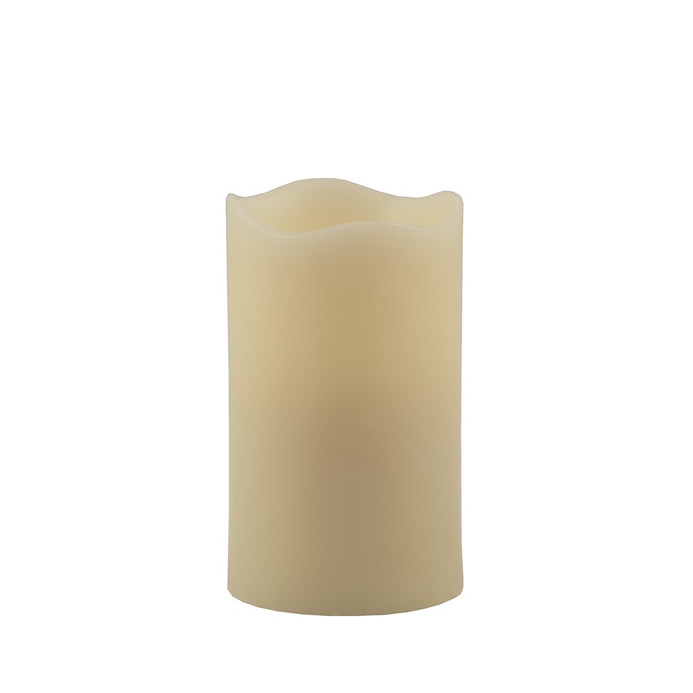 5" Ivory Flameless Pillar Candle HomeRoots