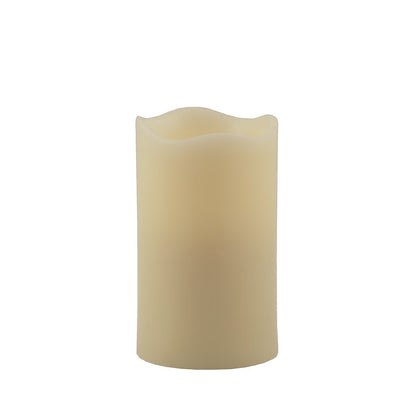5" Ivory Flameless Pillar Candle HomeRoots