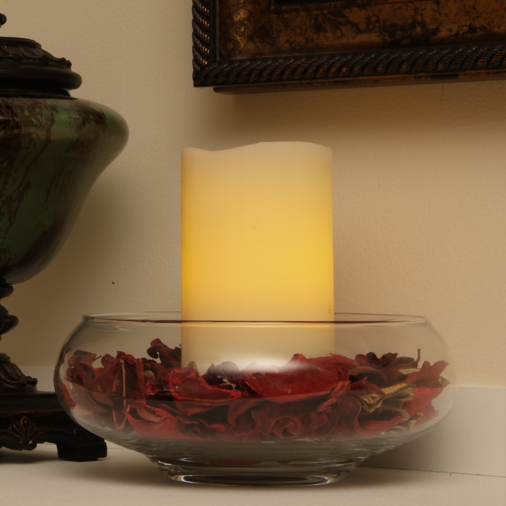 5" Ivory Flameless Pillar Candle HomeRoots