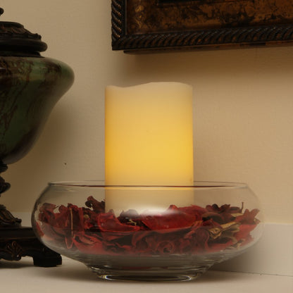 5" Ivory Flameless Pillar Candle HomeRoots