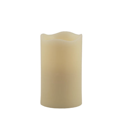 5" Ivory Flameless Pillar Candle HomeRoots