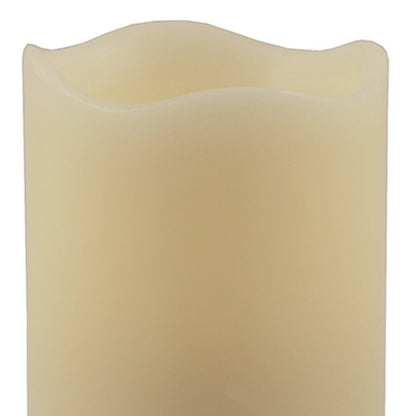 5" Ivory Flameless Pillar Candle HomeRoots