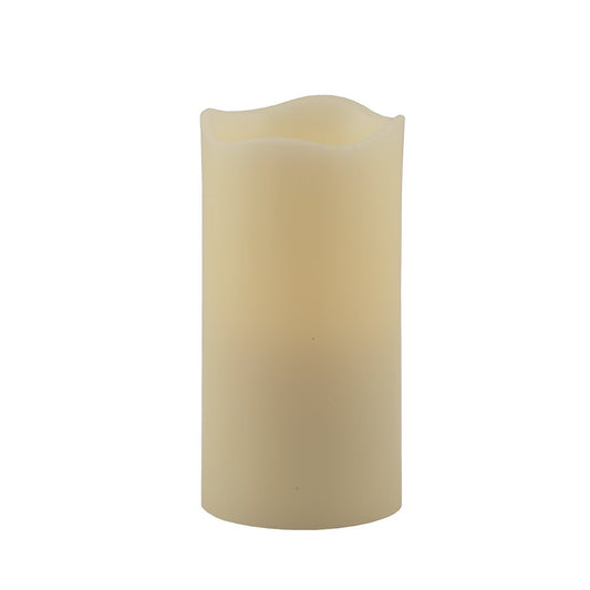 6" Ivory Flameless Pillar Candle HomeRoots