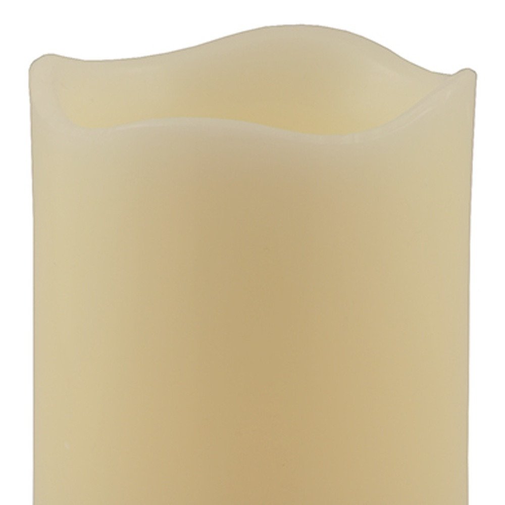 6" Ivory Flameless Pillar Candle HomeRoots