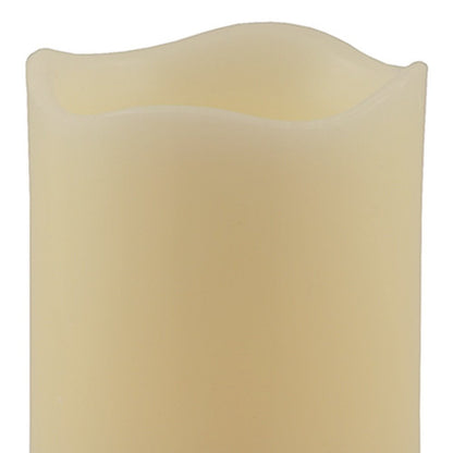 6" Ivory Flameless Pillar Candle HomeRoots
