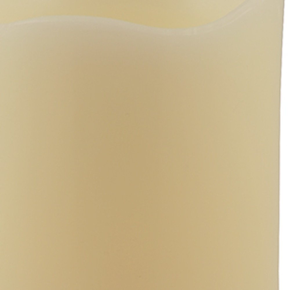 6" Ivory Flameless Pillar Candle HomeRoots
