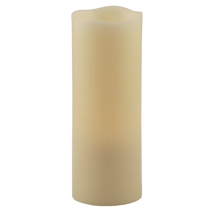 8" Ivory Flameless Pillar Candle HomeRoots