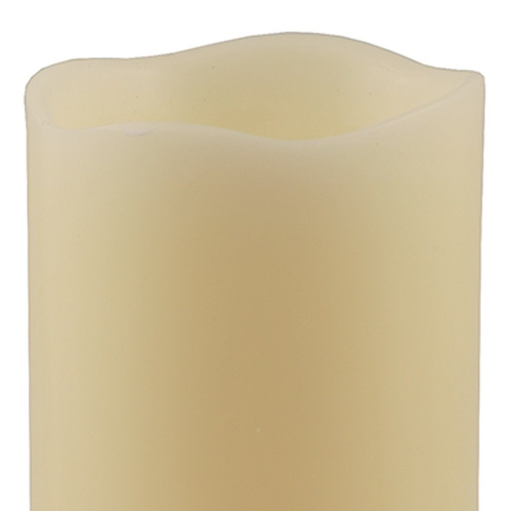 8" Ivory Flameless Pillar Candle HomeRoots