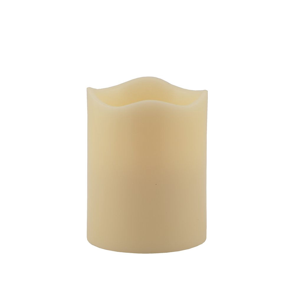 5" Ivory Flameless Pillar Candle HomeRoots