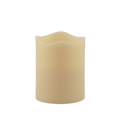 5" Ivory Flameless Pillar Candle HomeRoots