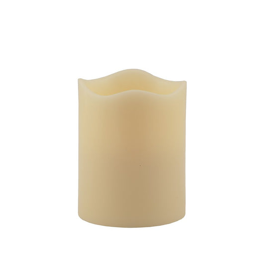 5" Ivory Flameless Pillar Candle HomeRoots