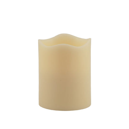 5" Ivory Flameless Pillar Candle HomeRoots