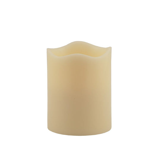 5" Ivory Flameless Pillar Candle HomeRoots