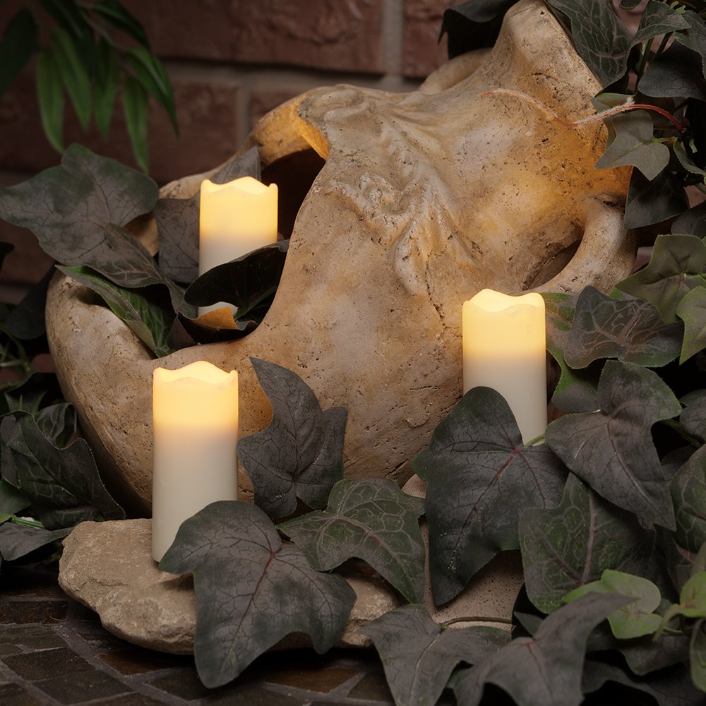 Set of Four Ivory Flameless Votive Candle HomeRoots