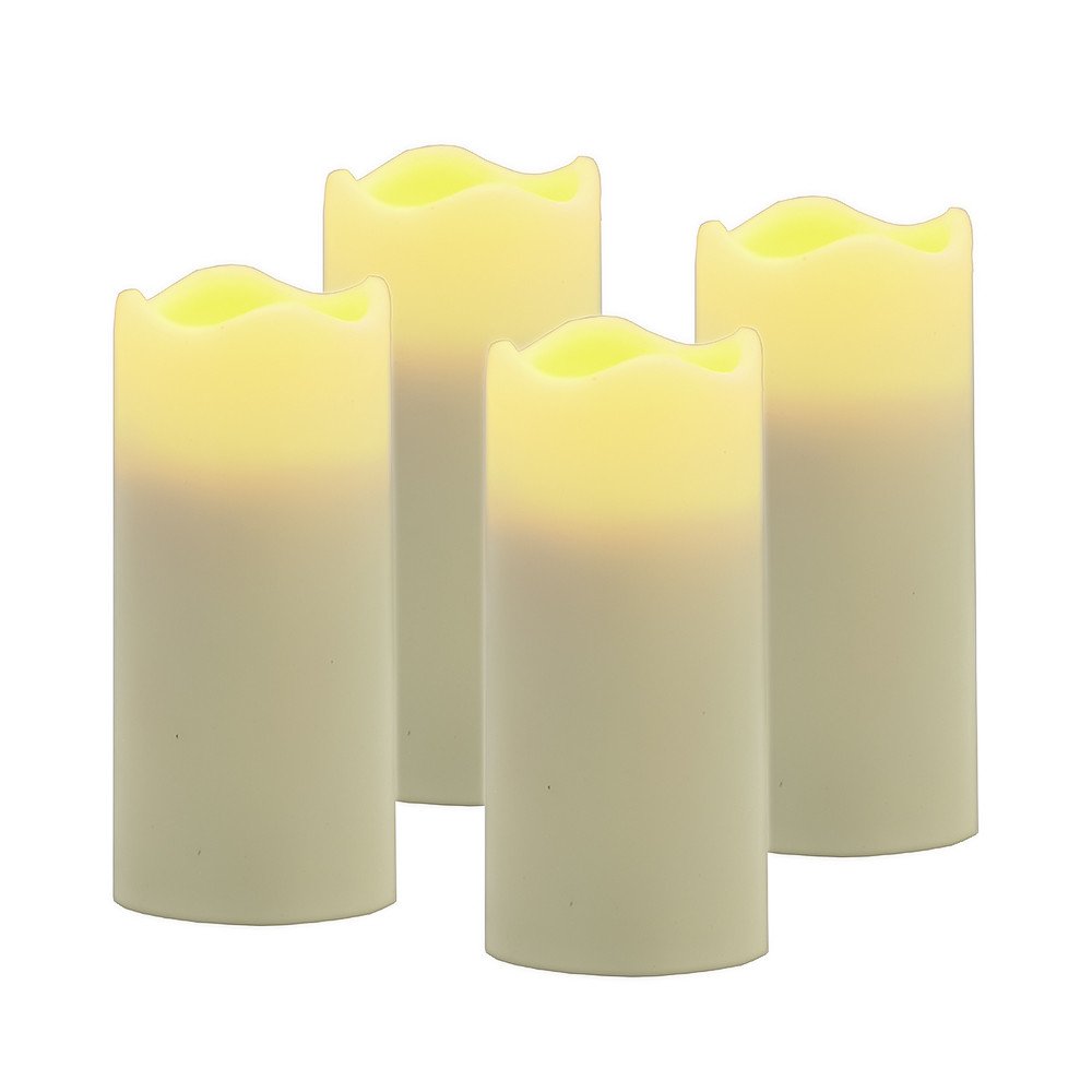 Set of Four Ivory Flameless Votive Candle HomeRoots