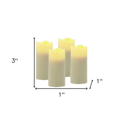 Set of Four Ivory Flameless Votive Candle HomeRoots