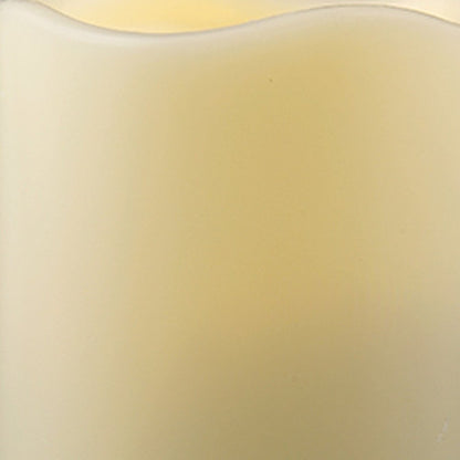 4" Ivory Flameless Indoor Outdoor Pillar Candle HomeRoots