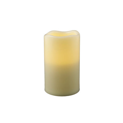 5" Ivory Flameless Indoor Outdoor Pillar Candle HomeRoots