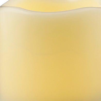 5" Ivory Flameless Indoor Outdoor Pillar Candle HomeRoots