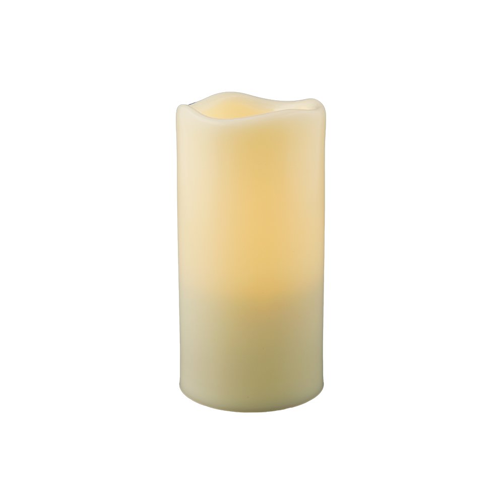 6" Ivory Flameless Indoor Outdoor Pillar Candle HomeRoots