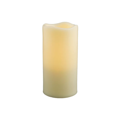 6" Ivory Flameless Indoor Outdoor Pillar Candle HomeRoots