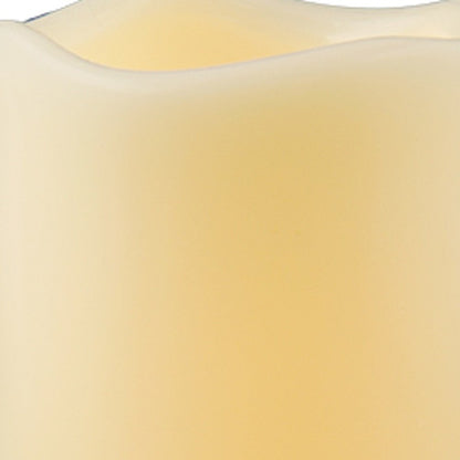 6" Ivory Flameless Indoor Outdoor Pillar Candle HomeRoots